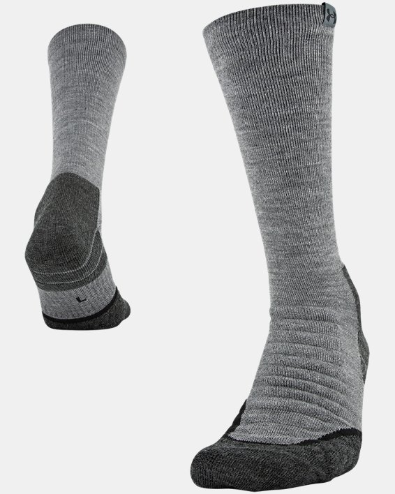 Unisex UA Hitch All Season Boot Socks, Gray, pdpMainDesktop image number 0